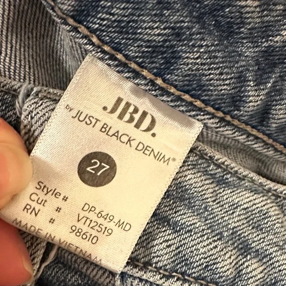 JBD Utility Pocket Jeans Size 27 Medium Light Wash High Hem - Picture 3 of 8